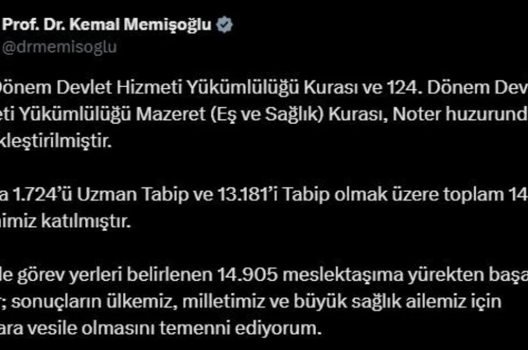 Eş ve Sağlık kurası gerçekleşti