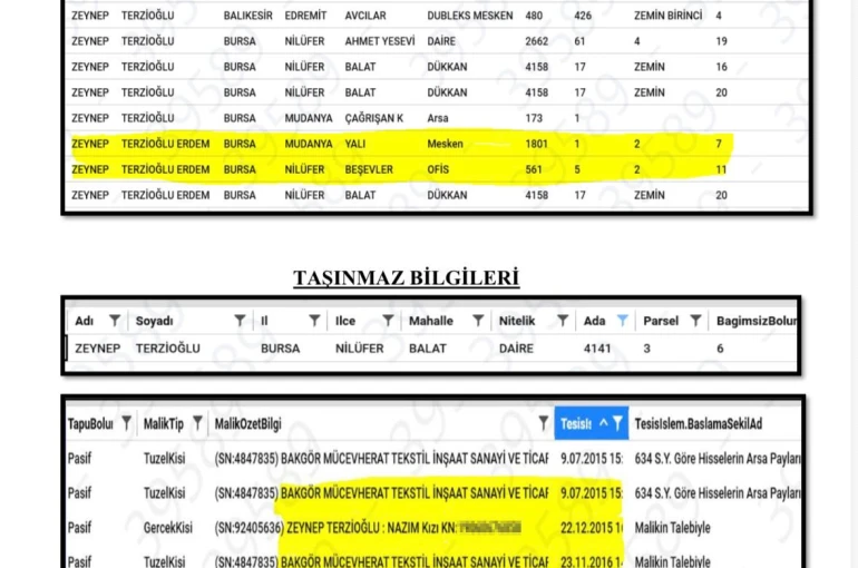 Eski Nilüfer Belediye Başkanı Erdem’in rüşvetten aldığı taşınmazları sevgilisinin üzerine yaptığı iddia edildi