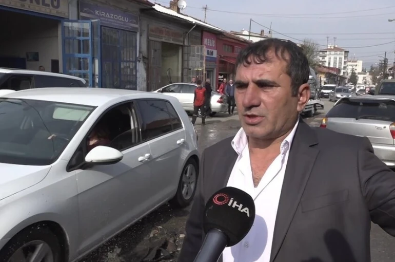 Esnaf derdini anlatırken gerçek kameralara yansıdı