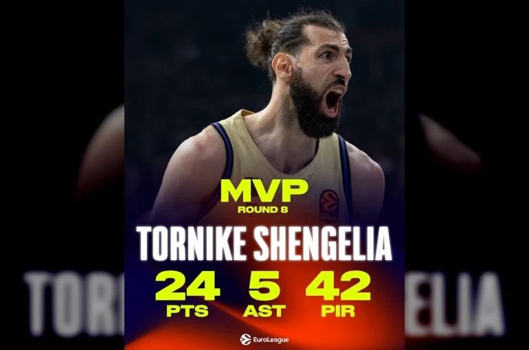 Euroleague’de 8. haftanın MVP’si Tornike Shengelia oldu
