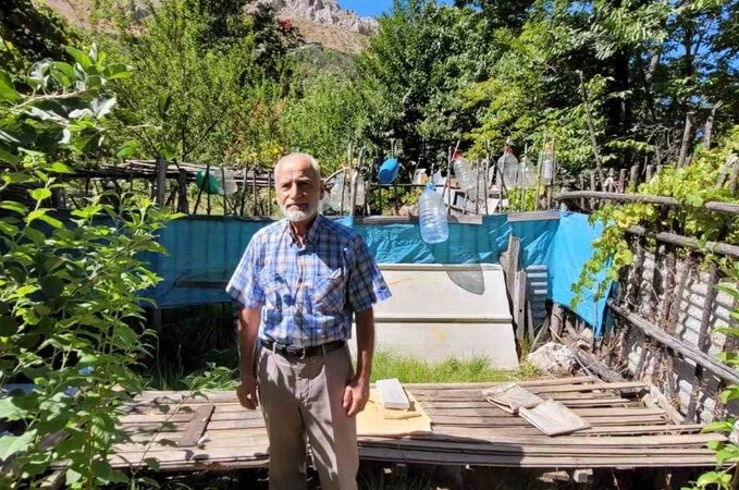 Ev ve bahçelere dadanan ayıları yetkililere şikâyet etti