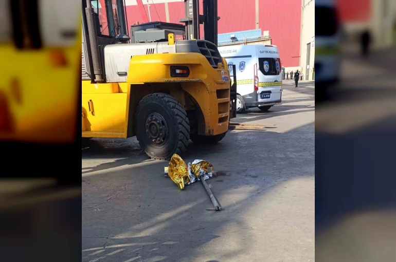 Forkliftin çarptığı adam hayatını kaybetti 