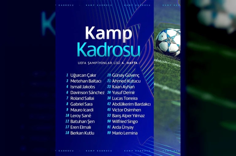 Galatasaray’ın, Ajax maçı kamp kadrosu belli oldu