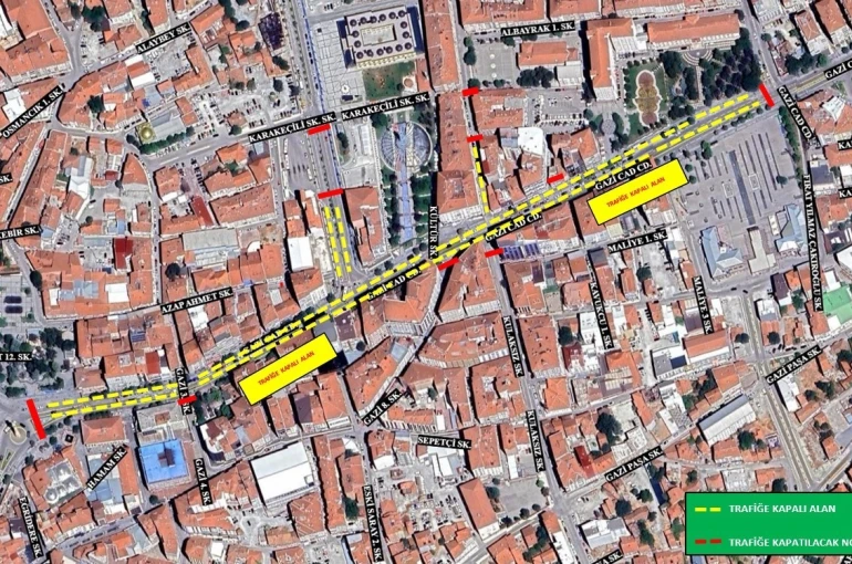 Gazi Caddesi trafiğe kapatılacak