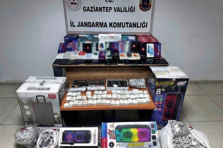 Gaziantep’te 1 milyon TL değerinde elektronik eşya ele geçirildi: 1 gözaltı