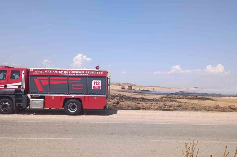 Gaziantep’te anız yangını