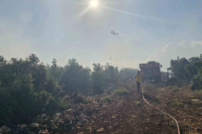 Gaziantep’te çıkan orman yangını havadan ve karadan müdahaleyle söndürüldü