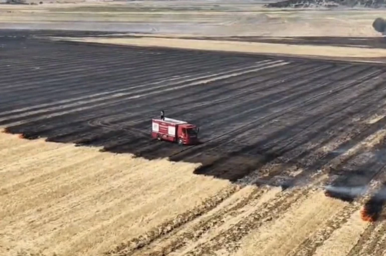 Gaziantep’te korkutan tarla yangını