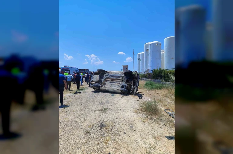 Gaziantep’te otomobil takla attı: 9 yaralı