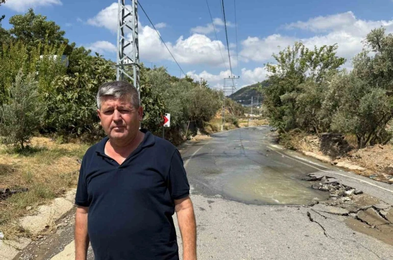Gazipaşa’da DSİ’ye ait su borusu patladı, yol kullanılamaz hale geldi
