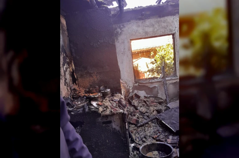 Gediz’de korkutan yangın