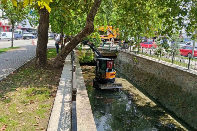 Gemlik Çarşı Deresi’nde temizlik çalışmaları başladı