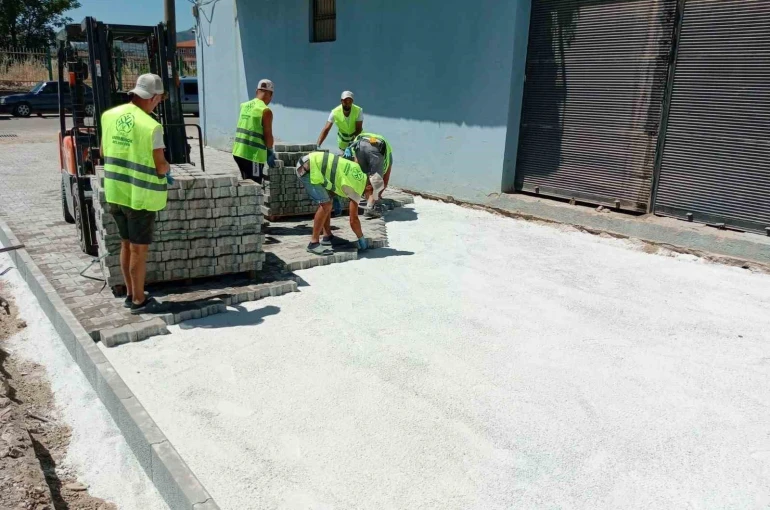 Germencik’te üstyapı çalışmaları başladı