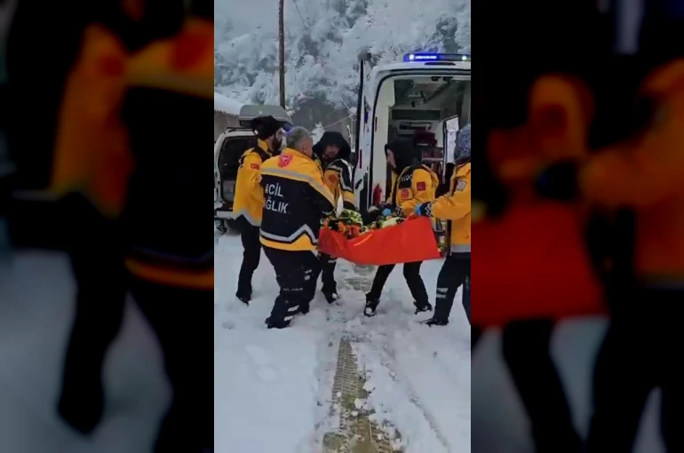 Giresun’da 79 yaşındaki hastanın imdadına arazi tipi ambulans yetişti