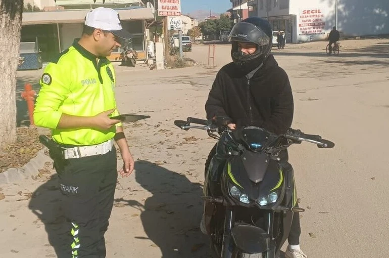 Gölbaşı’nda motosiklet denetimi devam ediyor