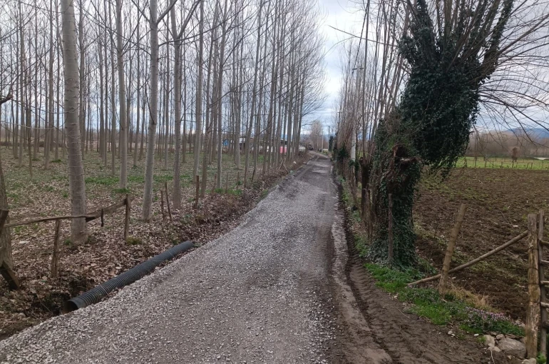 Gölyaka’da yol çalışmaları sürüyor