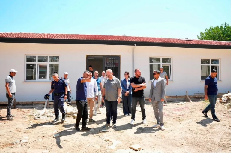 Gömeç’te Karaağaç Mahallesi’nde devlet yatırımları yerinde incelendi