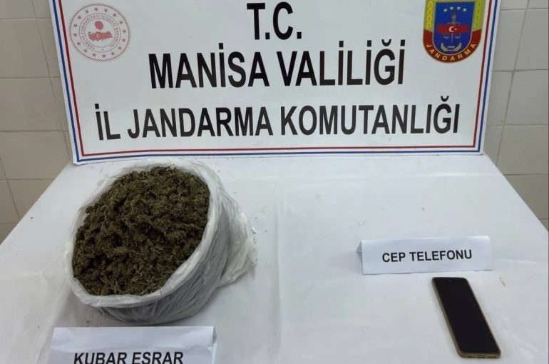 Gördes’te 2 kilo 352 gram kubar esrar ele geçirildi