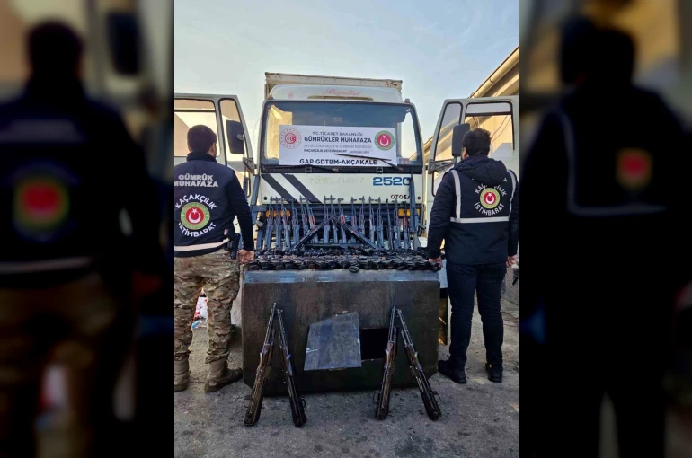 Gümrük kapısında 52 adet uzun namlulu silah ele geçirildi