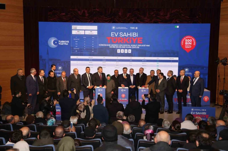 Gümüşhane’de TOKİ kura çekimiyle 940 konutun hak sahipleri belirlendi