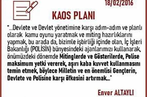 Güvenlik kaynakları: "Örgütün darbenin başarısız olma ihtimaline karşı ‘kontrollü darbe’ iftirası ve alçaklığı ’B planı’ olarak devreye sokuldu"