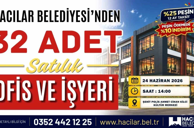 Hacılar’da 32 işyeri yeni sahiplerini bekliyor