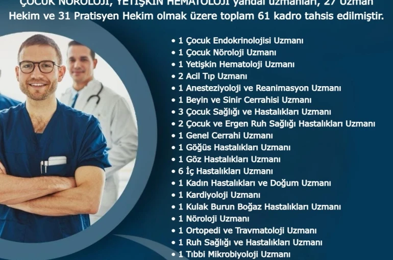 Hakkâri’ye 61 yeni hekim kadrosu tahsis edildi
