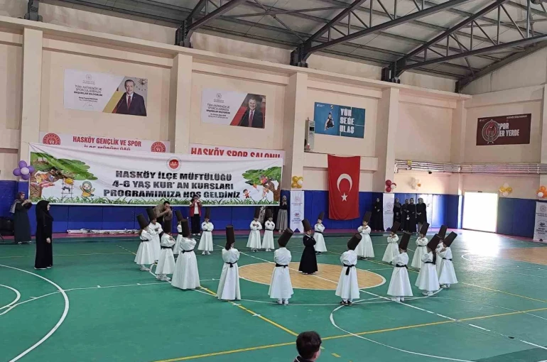 Hasköy’de 4-6 yaş Kur’an Kursu öğrencileri mezuniyet heyecanı yaşadı