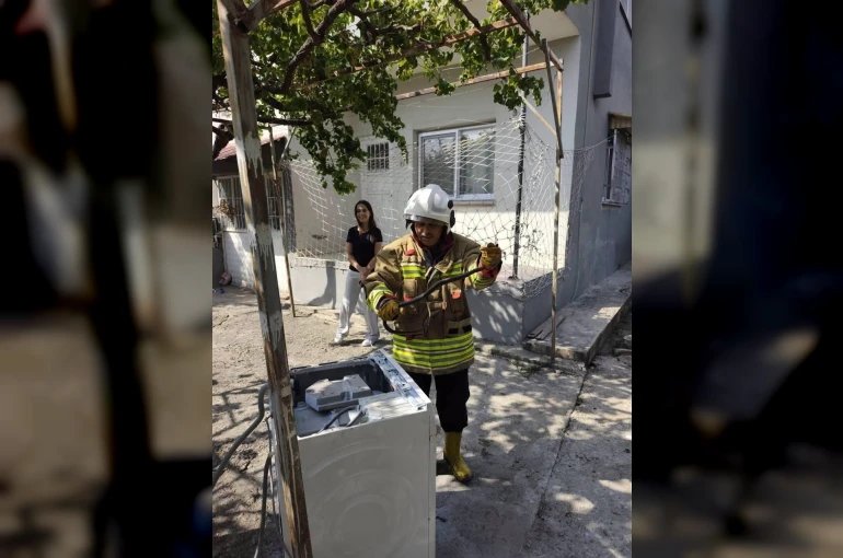 Hassa ve Erzin’de yerleşim alanlarına giren yılanları itfaiye yakaladı