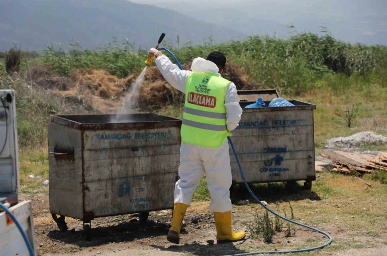 Hatay Büyükşehir Belediyesi il genelinde ilaçlama çalışmalarına aralıksız devam ediyor