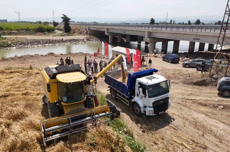 Hatay’da "her tohum bir gıda" projesinde ekilen buğday hasat edildi 