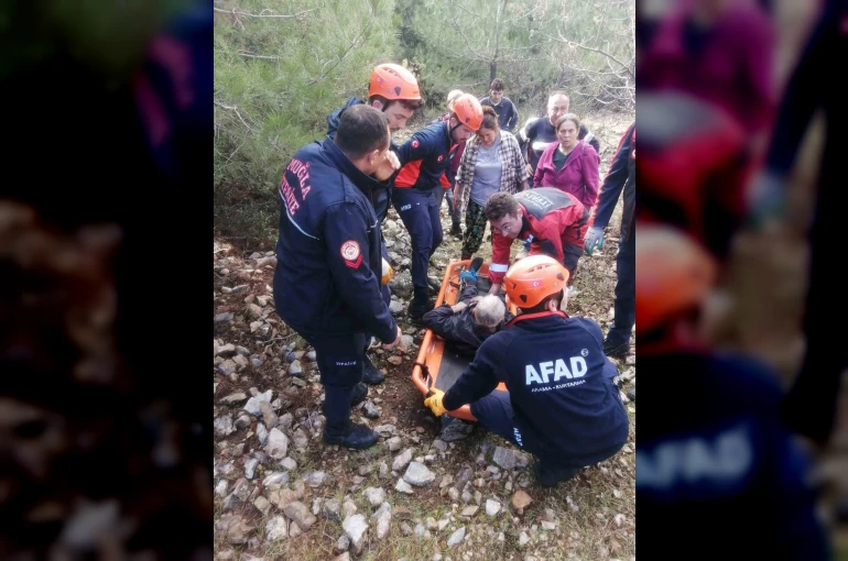 Hayvan otlatırken kayalıklardan düştü