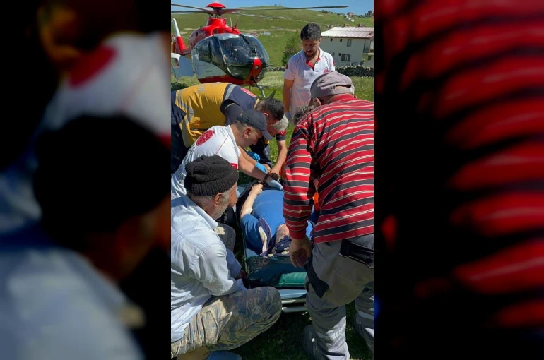 Helikopter ambulans 6 ayda yaklaşık 100 hasta için havalandı