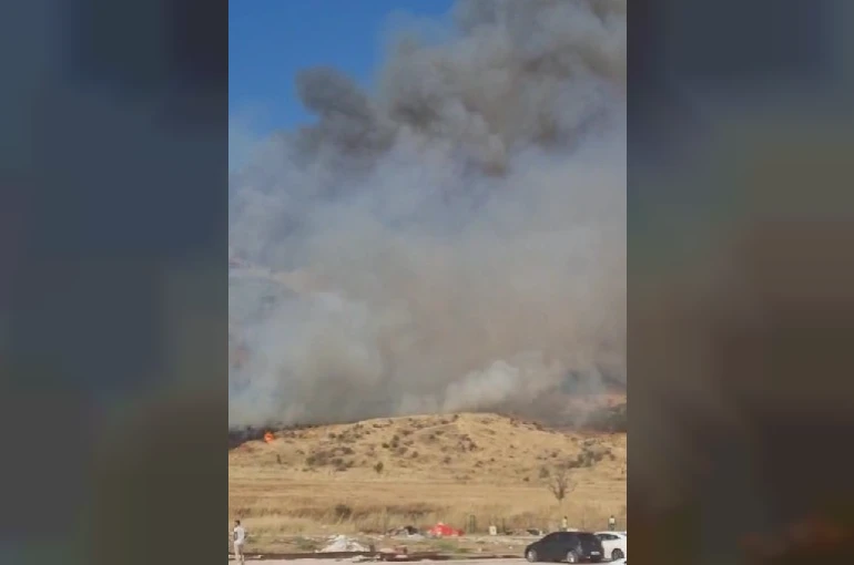 Hierapolis Antik Kent yakınında örtü yangını