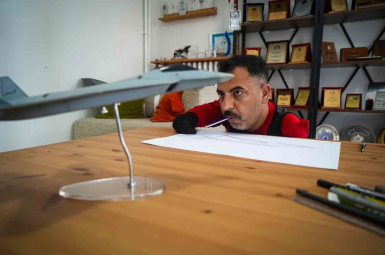 İki kolunu kaybetti, KAAN’ın görsel modelleyicisi oldu