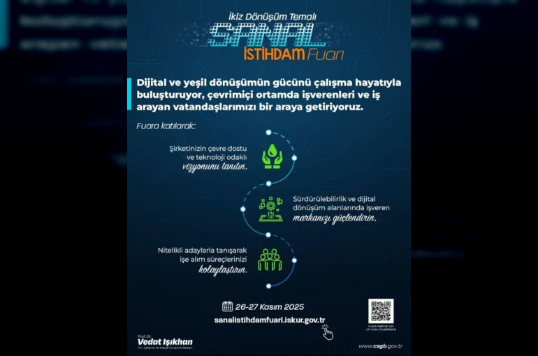 İkiz Dönüşüm Temalı Sanal İstihdam Fuarı çevrim içi ortamda işveren ve iş arayanları bir araya getirecek