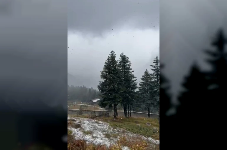 Ilgaz Dağı’nda kar yağışı etkili oluyor