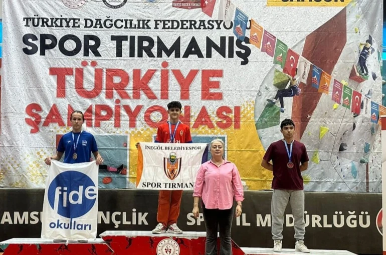 İnegöl Belediyesporlu sporculardan, spor tırmanışta Türkiye dereceleri