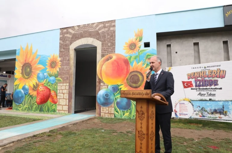 İnegöl, uluslararası duvar resimleri festivali ile sanatla buluştu