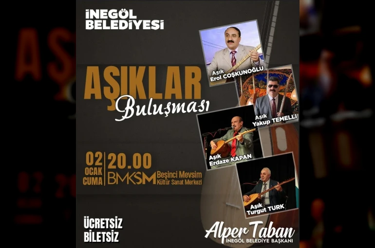 İnegöl’de ‘Aşık Buluşması’ başlıyor