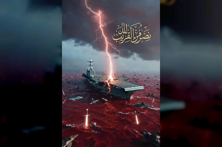 İran Devrim Muhafızları Ordusu’ndan ABD uçak gemisini hedef alan paylaşım