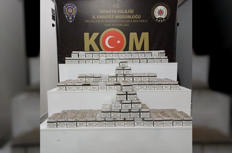 Isparta’da 40 bin adet dolu makaron ele geçirildi