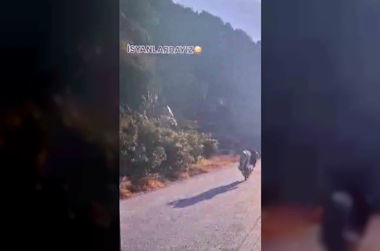 ‘İsyanlardayız’ yazılı video paylaşımları yapan motosikletliye ceza uygulandı