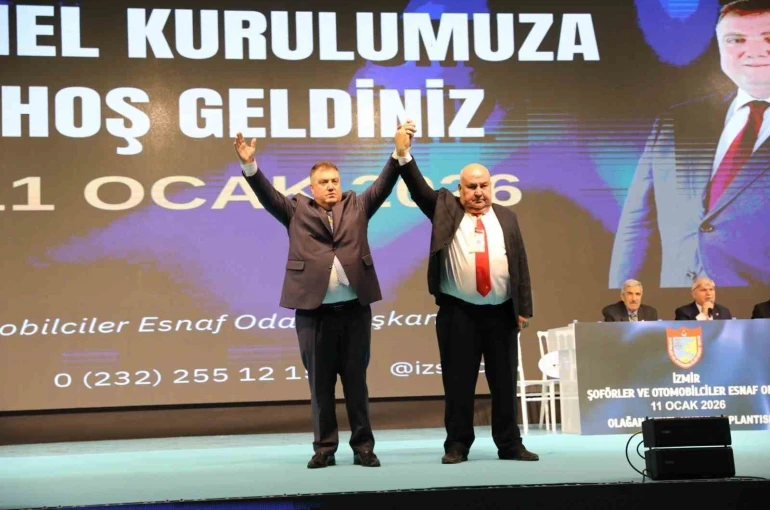 İzmir Şoförler ve Otomobilciler Esnaf Odası’nda Erkan Özkan güven tazeledi