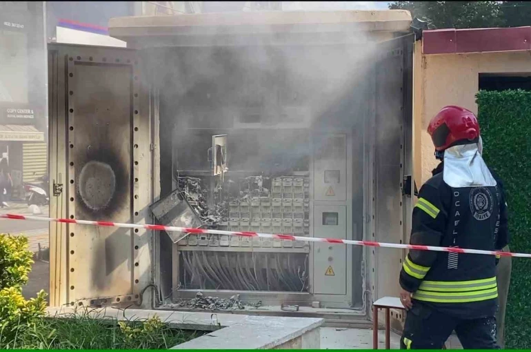 İzmit merkezde elektrik panosu yangını