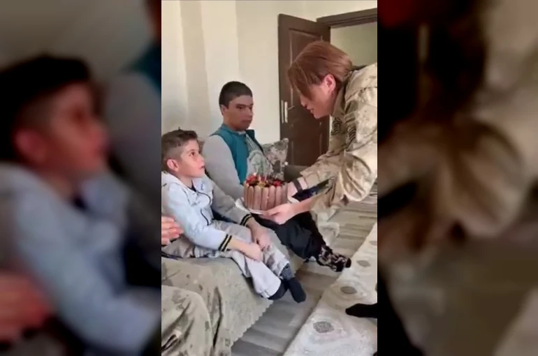 Jandarma, Doğanay’ın 10’uncu yaş gününü kutladı