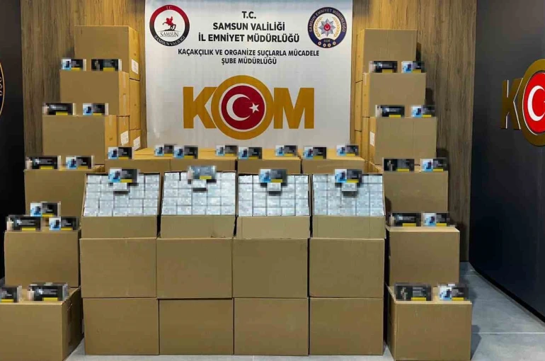 Kaçak makaron operasyonunda 1 milyon 350 bin adet ele geçirildi