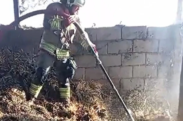 Kahramanmaraş’ta ahır yangını korkuttu