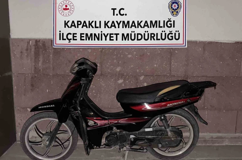 Kapaklı’da çalınan motosiklet bulundu
