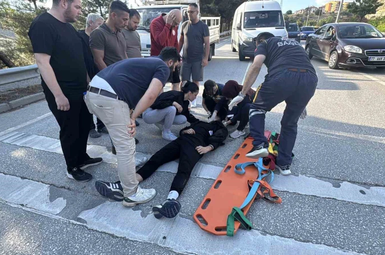 Karabük’te devrilen motosikletin sürücüsü yaralandı